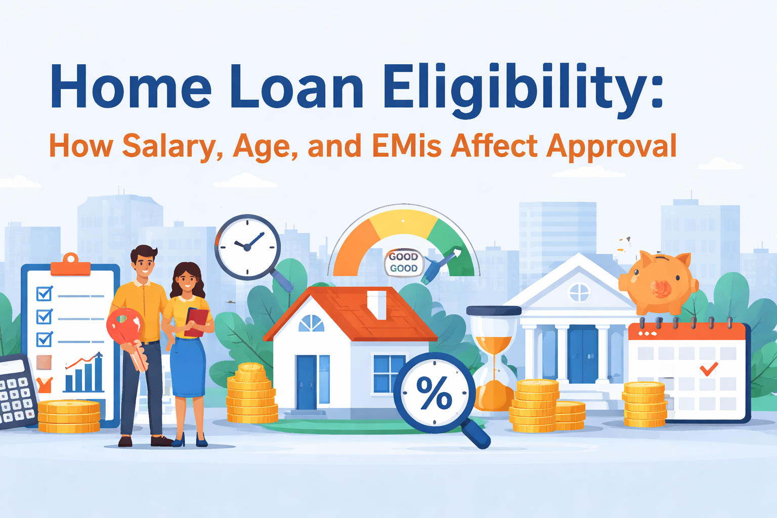 Home loan eligibility factors including salary, age, and existing EMIs explained