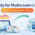 apply for mudra loan online