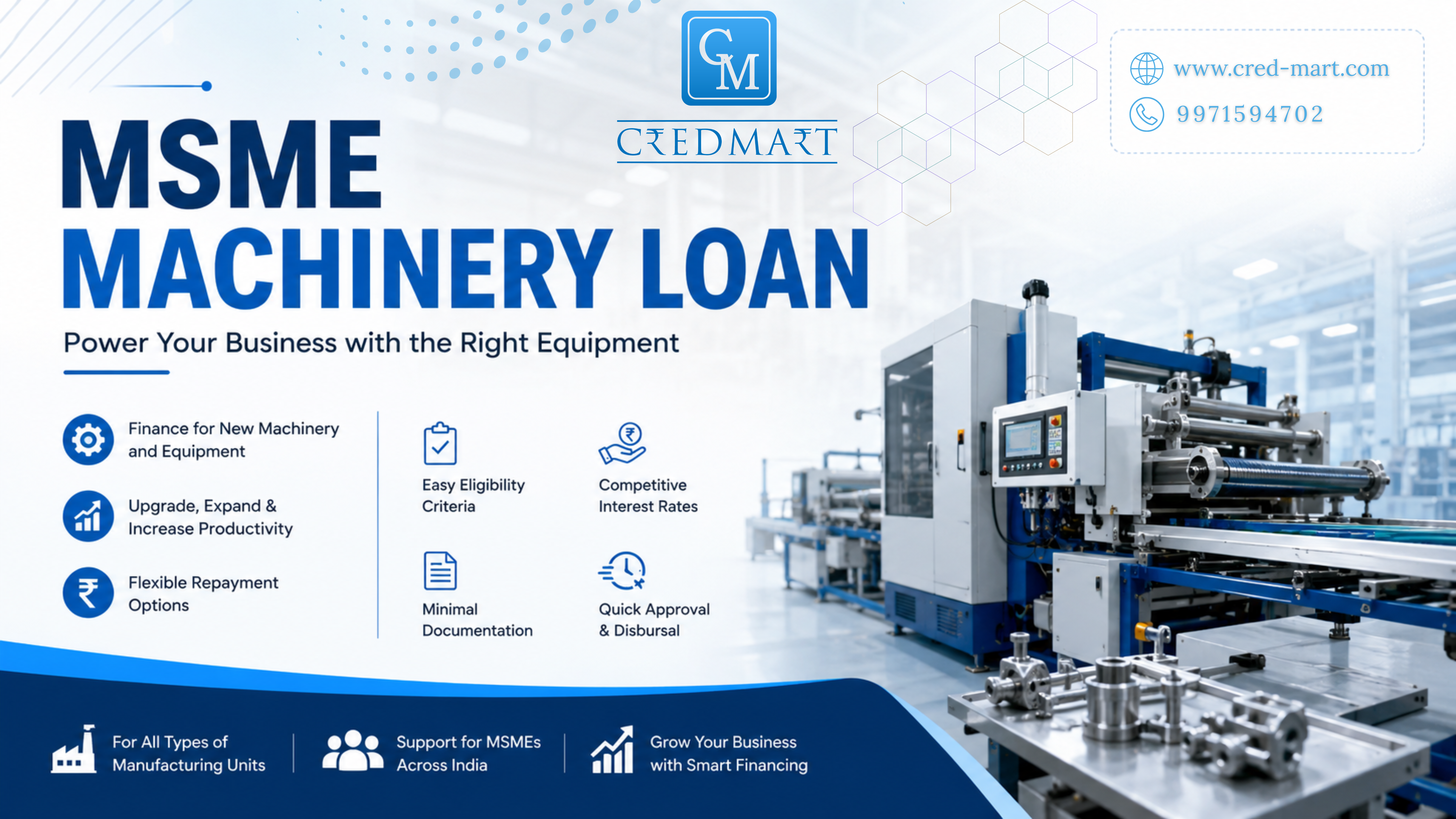 MSME Machinery Loan for machinery purchase and manufacturing business expansion in India