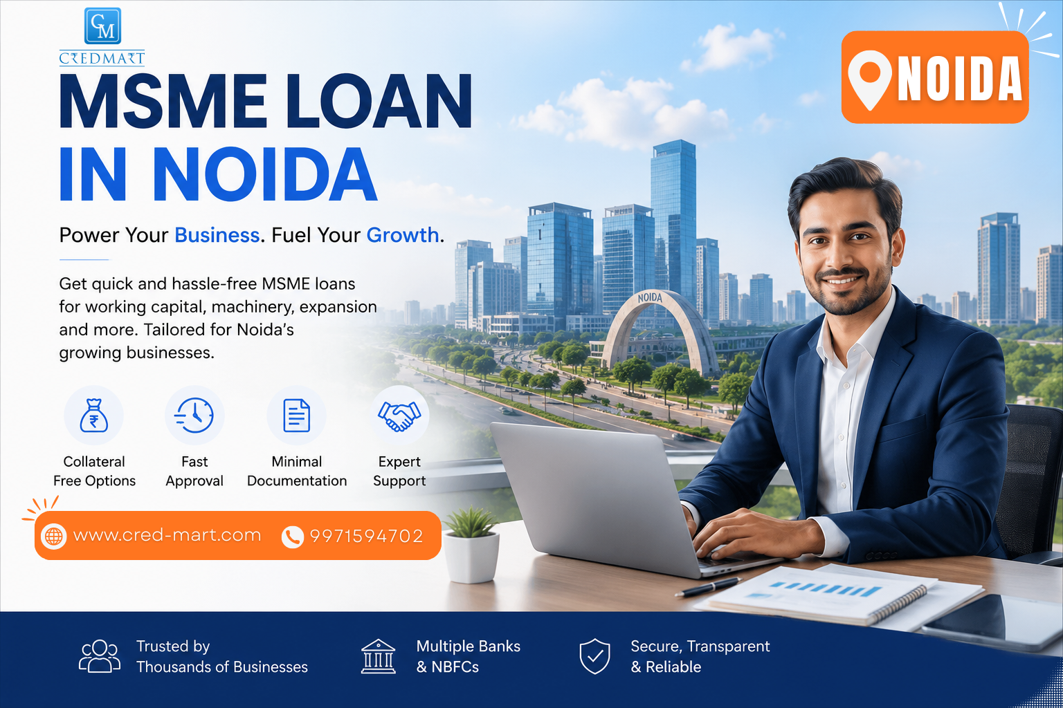 MSME Loan in Noida - Business financing solutions for startups, manufacturers, traders, and small businesses