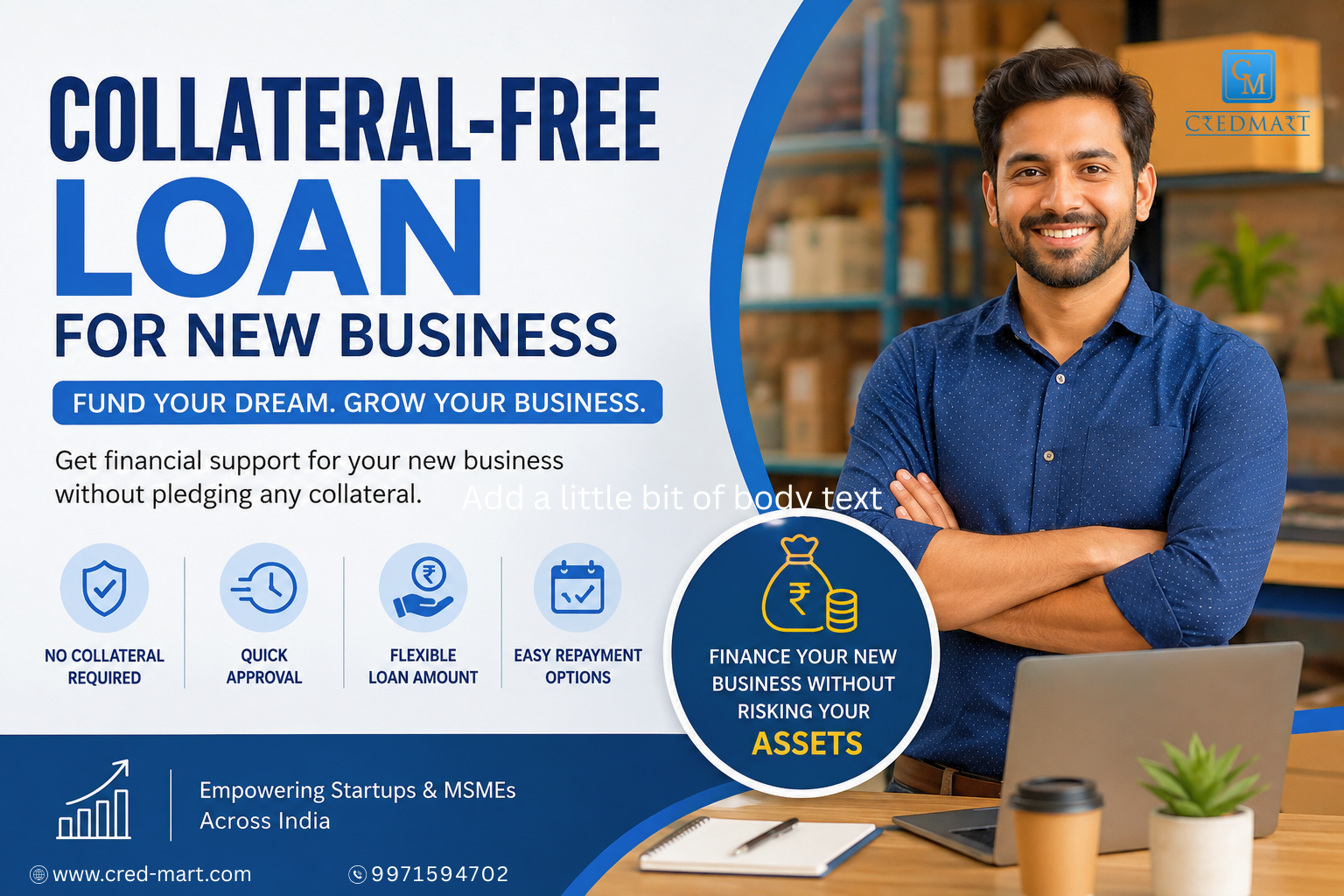 Collateral-Free Loan for New Business guide for startups and MSMEs in India